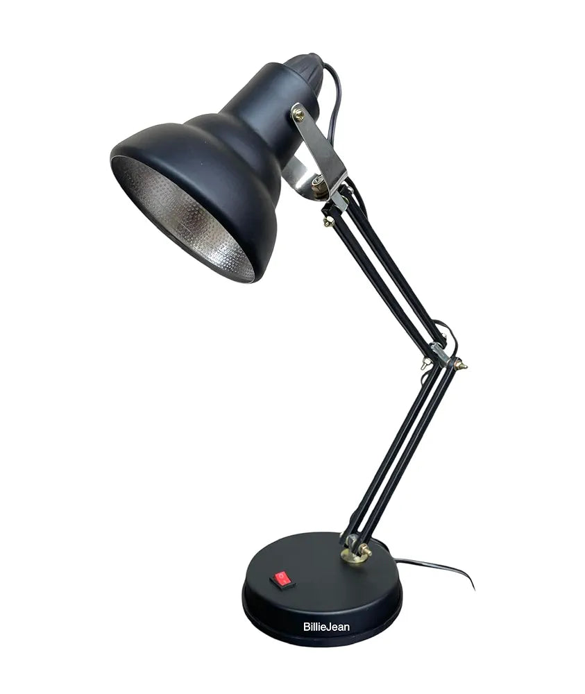 GeTrex Study Lamp for Students - New Jyoti Chrome Neck Model (Black) Study Lamp (14 cm, Black, Silver)