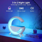 JELLIFY New Wireless G Speaker Charger with Desk Lamp Bedside Night Light Smart Light Sound