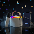 Portable Karaoke Speaker with Voice Changer, RGB Lights, Wireless Microphone