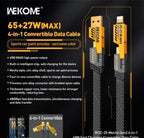 A power true desire multi USB charger cable 4in1 65watt fast charging