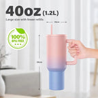 NARUIA 1200 ml Stainless Steel Insulated Tumbler, Water Mug with Spill-Proof