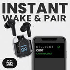 Bluetooth Earpod, True Wireless Bluetooth Headphone, TWS Earphone, TWS Headphone, bluetooth headset, Transparent Design, Sweat Proof, 10mm HD Drivers