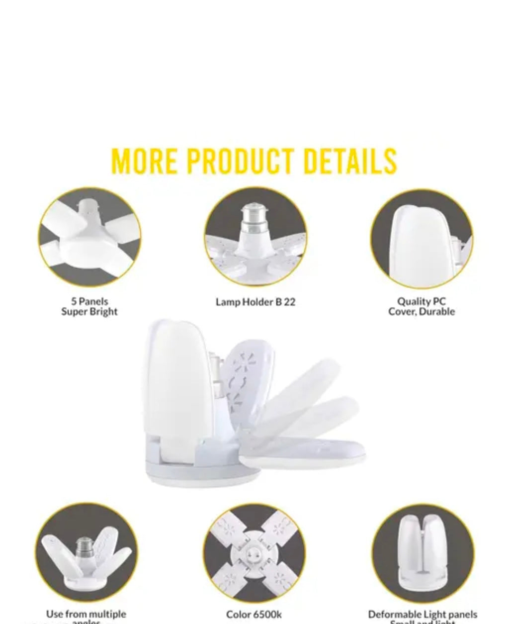 Buy 2 get 1 free fan shape LED bulb ceiling pack of 3