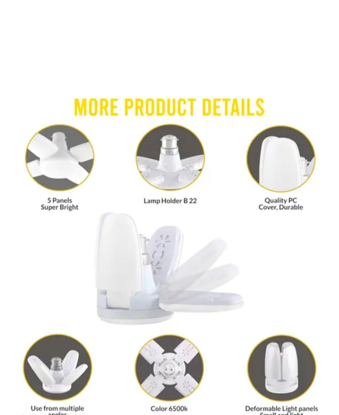 Buy 2 get 1 free fan shape LED bulb ceiling pack of 3