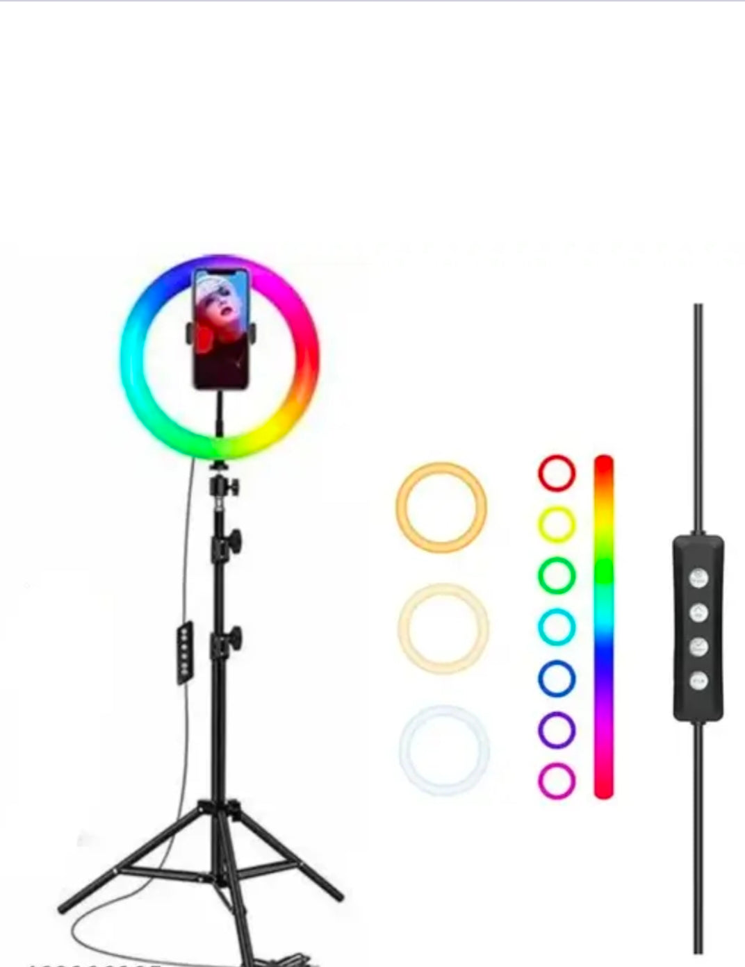 10 Inches Big RGB LED Ring Light for Camera, Phone YouTube Video Shooting and Makeup,