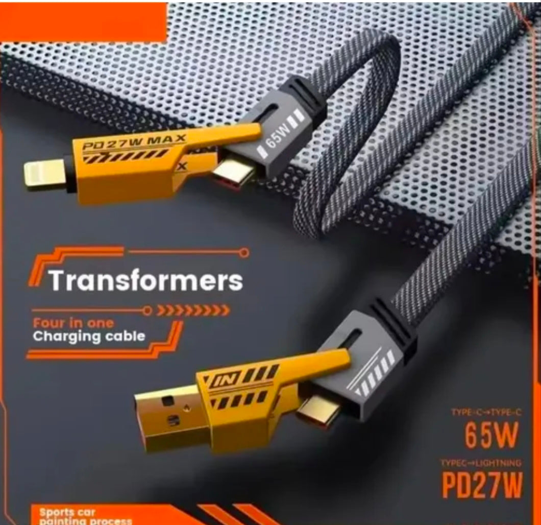 A power true desire multi USB charger cable 4in1 65watt fast charging