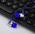 N2N wired headphone& earphone blue