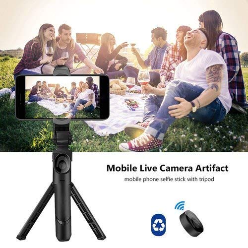 R1 Portable SelfieSticks Tripod for Mobile Phone with Detachable Wireless Remote, 4 in 1 Extendable Portable Bluetooth