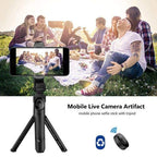 R1 Portable SelfieSticks Tripod for Mobile Phone with Detachable Wireless Remote, 4 in 1 Extendable Portable Bluetooth