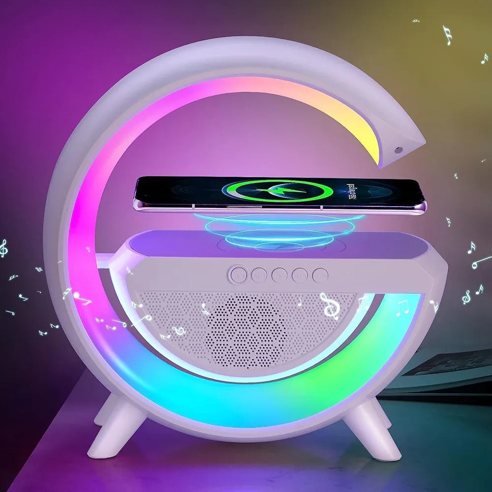 JELLIFY New Wireless G Speaker Charger with Desk Lamp Bedside Night Light Smart Light Sound