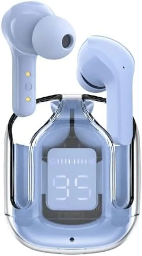 Bluetooth Earpod, True Wireless Bluetooth Headphone, TWS Earphone, TWS Headphone, bluetooth headset, Transparent Design, Sweat Proof, 10mm HD Drivers