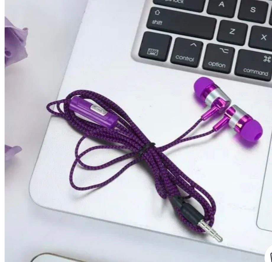 N2N wired headphone& earphone blue