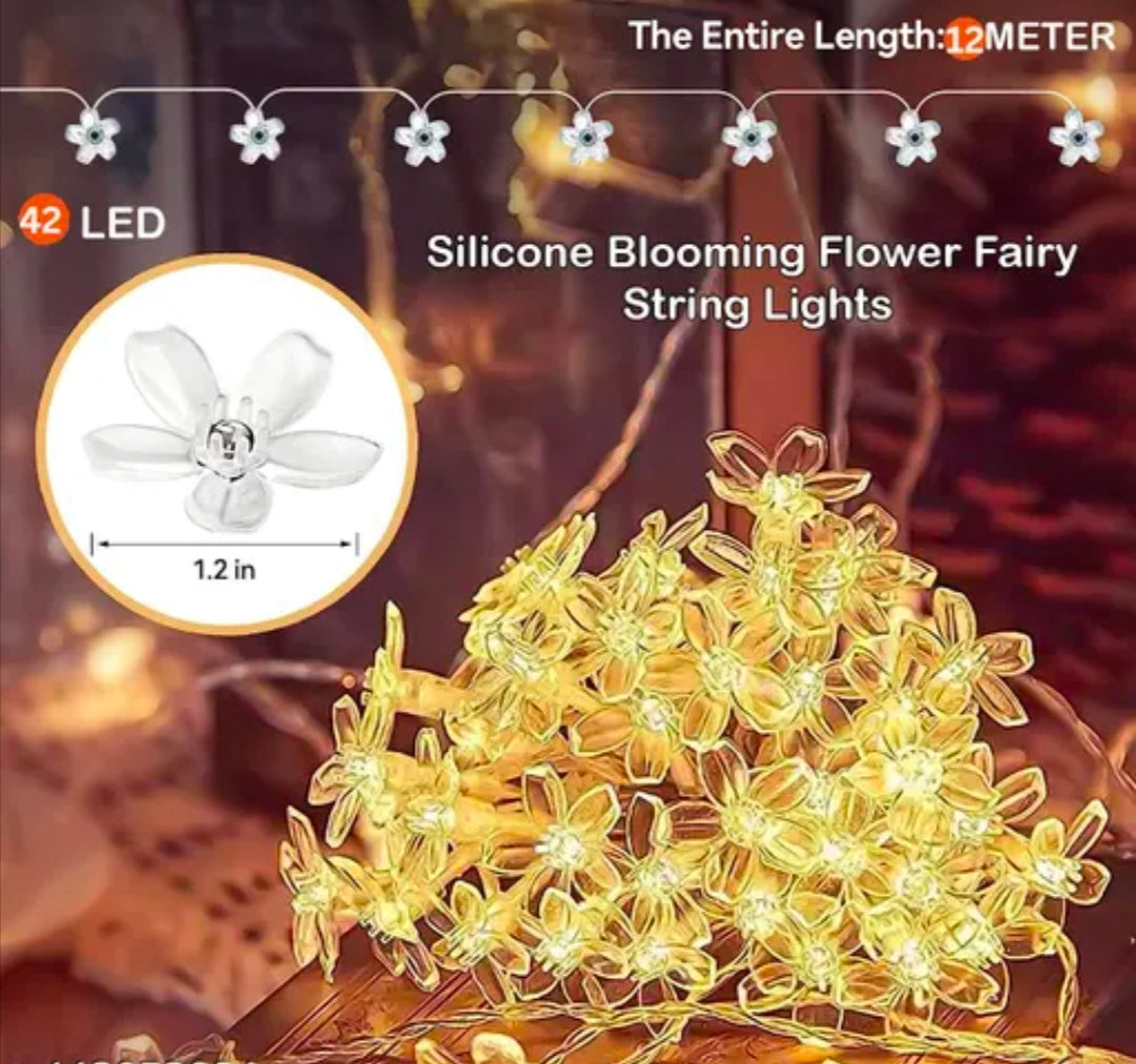 BM 36 LED 10 mitar Silicon blossom flower fairy string light